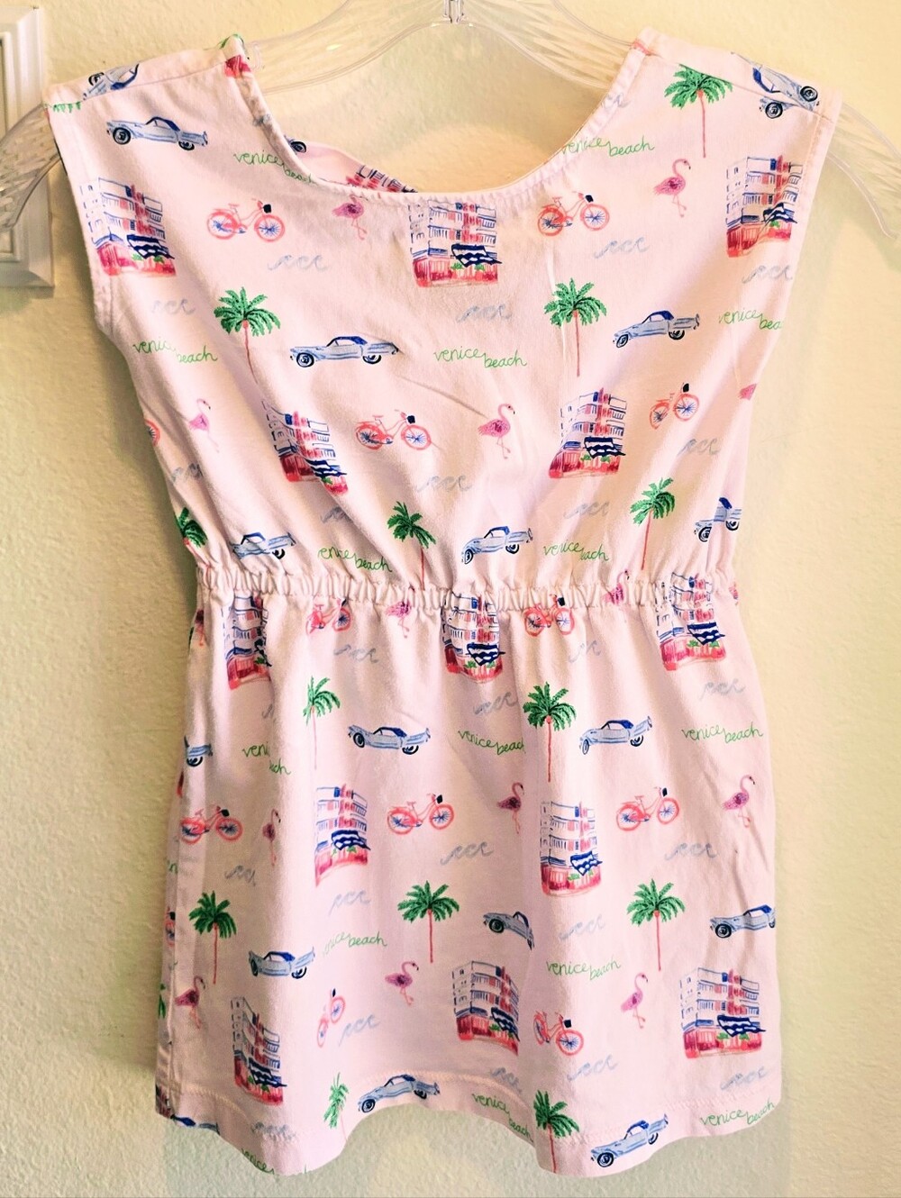 GAP 4/5 Kids Pink Tropical Beach Print Sleeveless Sun Dress